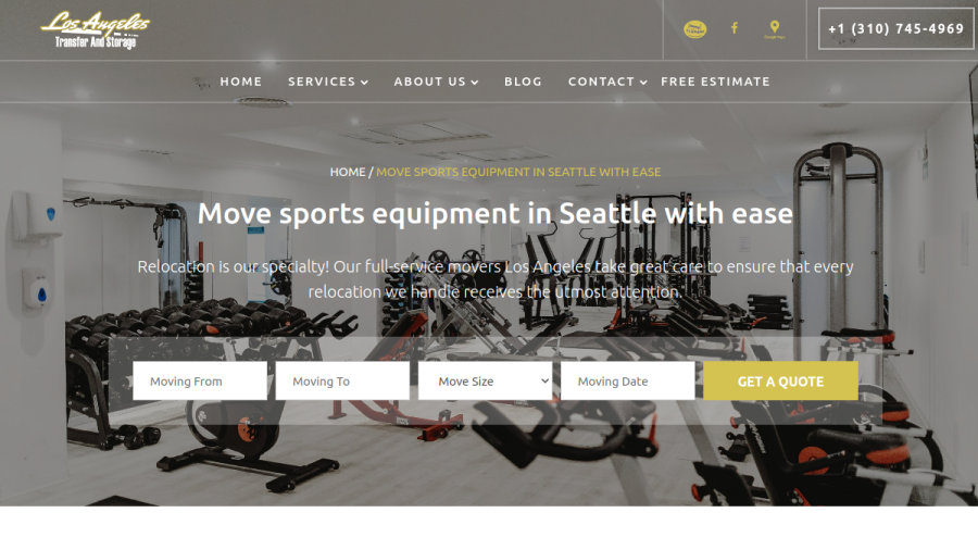 Los Angeles Transfer and Storage website