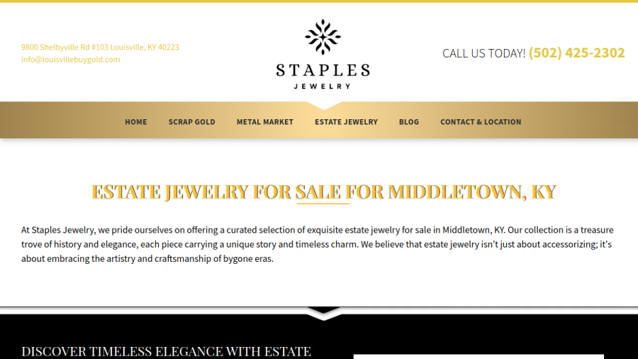 Staples Jewelry. website