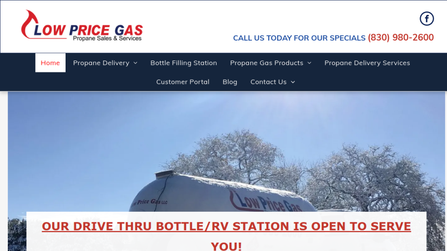 Screenshot of the Low Price Gas-Print website