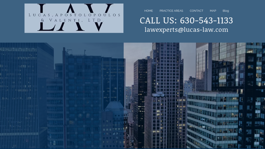 Screenshot of the Lucas, Apostolopoulos, Valenti, LTD website