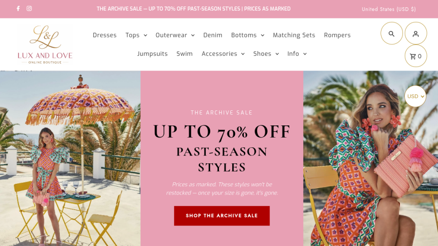Lux and Love website