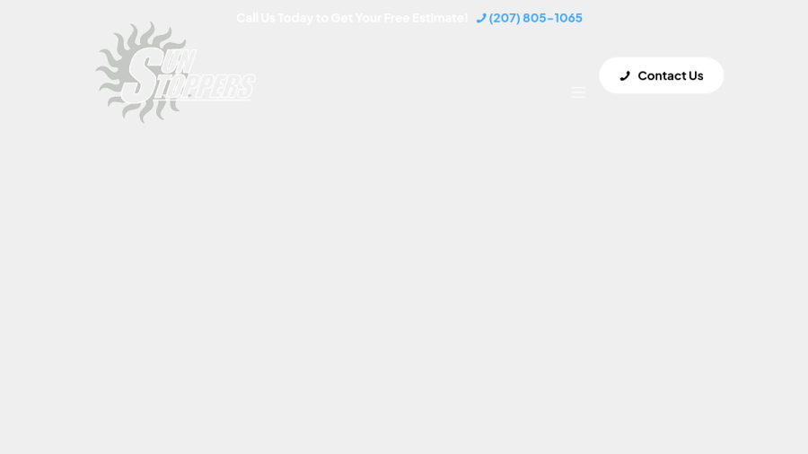 Screenshot of Sun Stoppers website