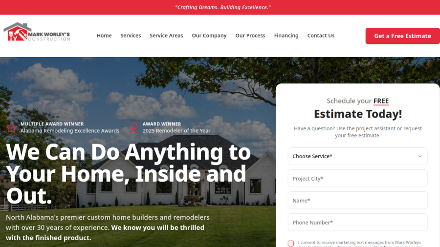 Mark Worley's Construction website