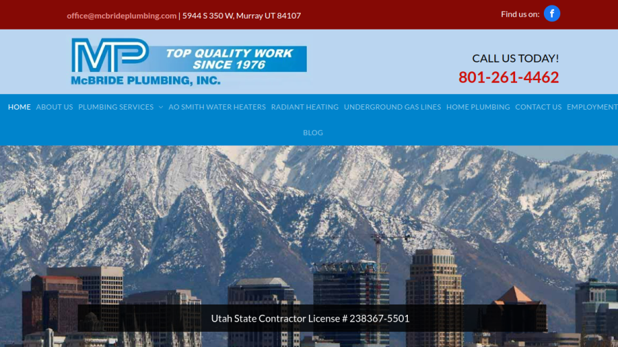 Mark McBride Plumbing website