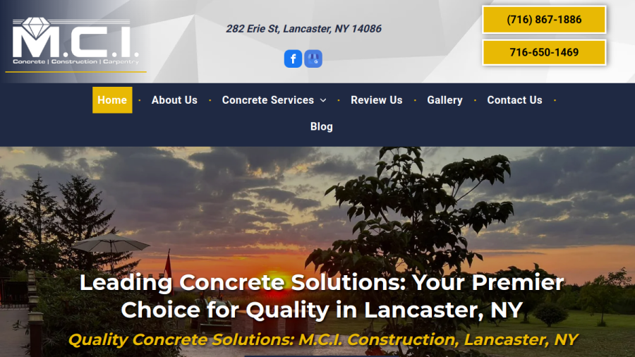 M.C.I. Construction website