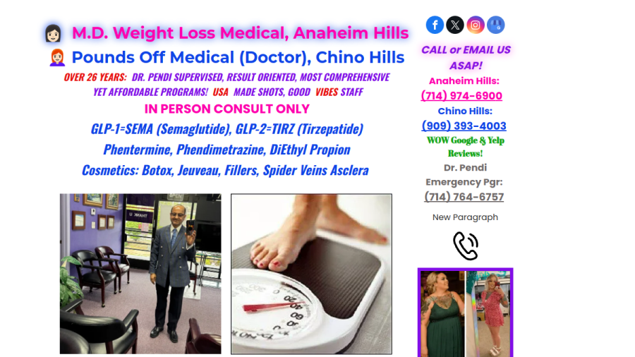 Screenshot of the MD Maximum Weight Loss Medical Center website