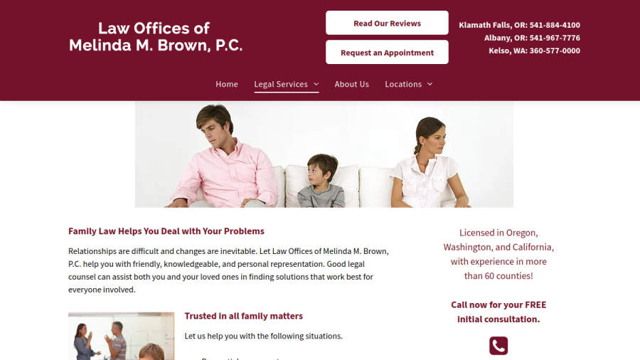 Law Offices of Melinda M. Brown P.C. website