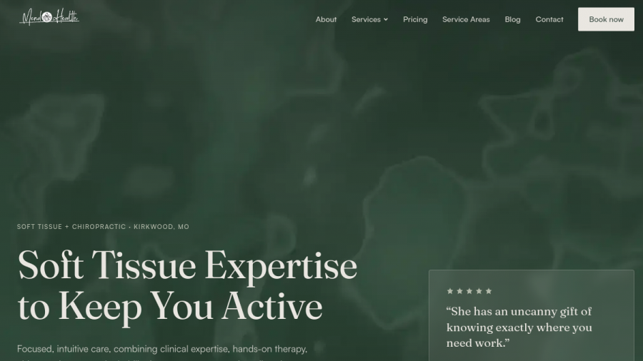 Screenshot of Mend Health website