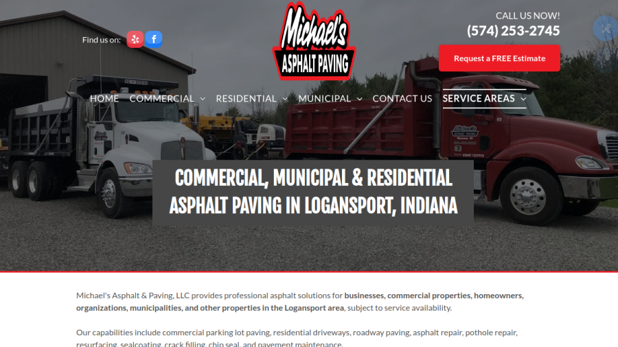 Michael's Asphalt Paving, LLC website