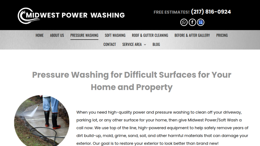 Midwest Power Washing website