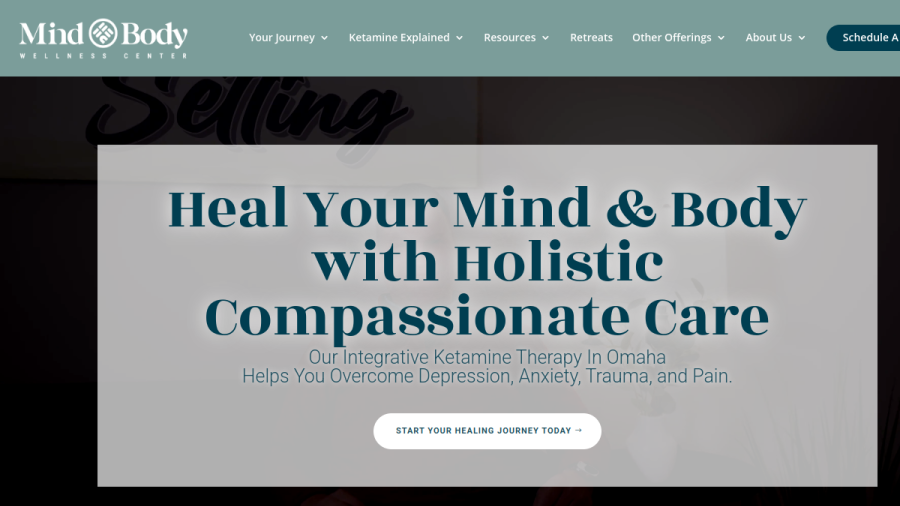 Screenshot of Mind & Body Wellness Center, LLC website
