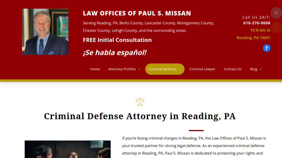 Missan Law Offices website