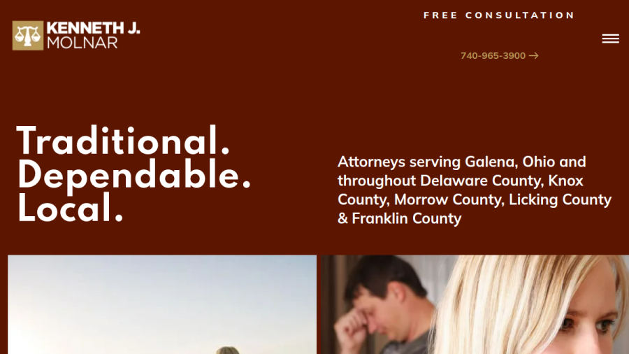 Screenshot of the Kenneth J Molnar Co website