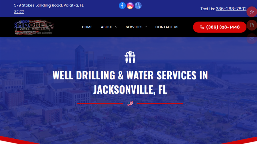 Moore's Well Drilling website