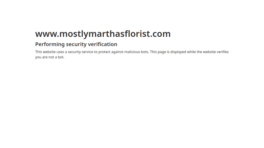 Screenshot of the Mostly Martha's Floral Designs website