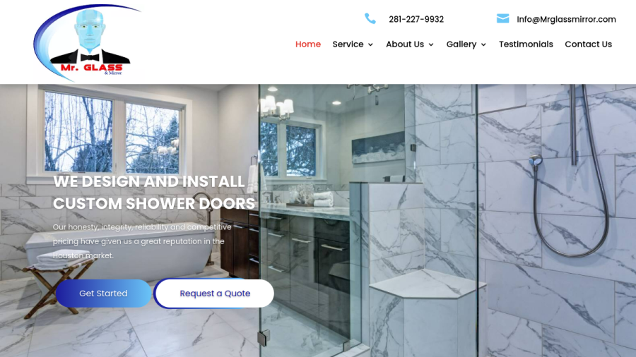 Mr. Glass & Mirror website