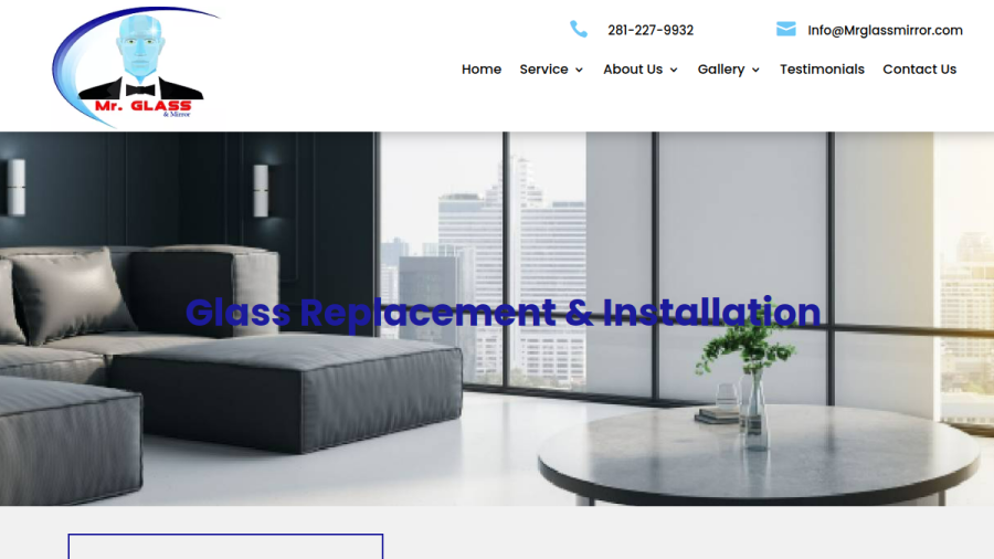 Mr. Glass & Mirror website
