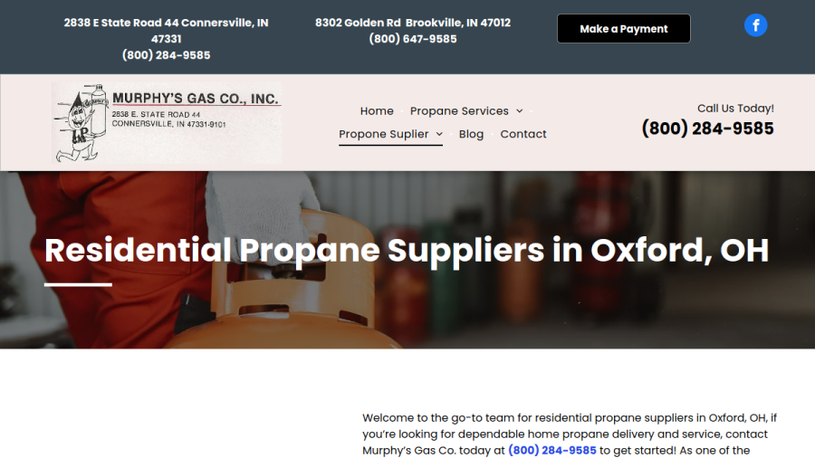 Murphy's Gas Co. Inc. website screenshot