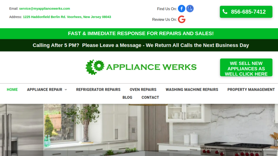 Appliance  Werks website