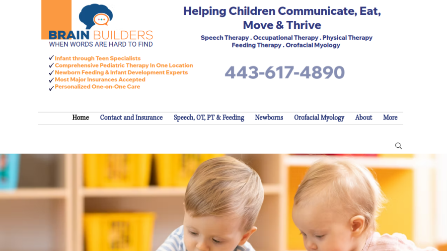 Screenshot of the Brain Builders website