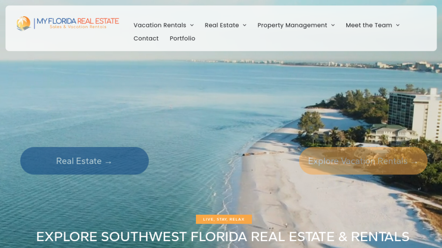 Screenshot of the My Florida Real Estate website