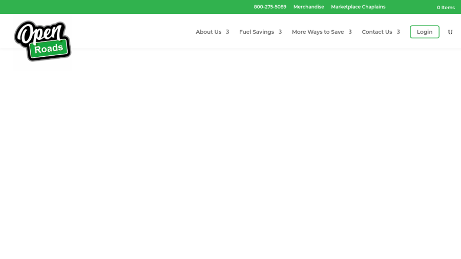 Screenshot of the Open Roads website