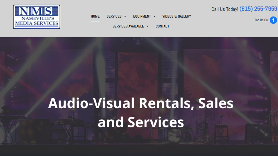 Screenshot of the Nashville's Media Services website
