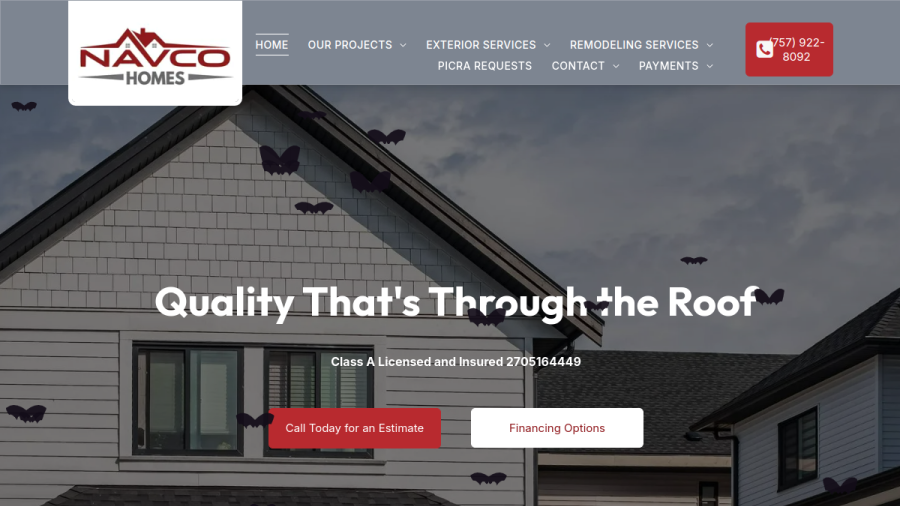 Navco Homes website