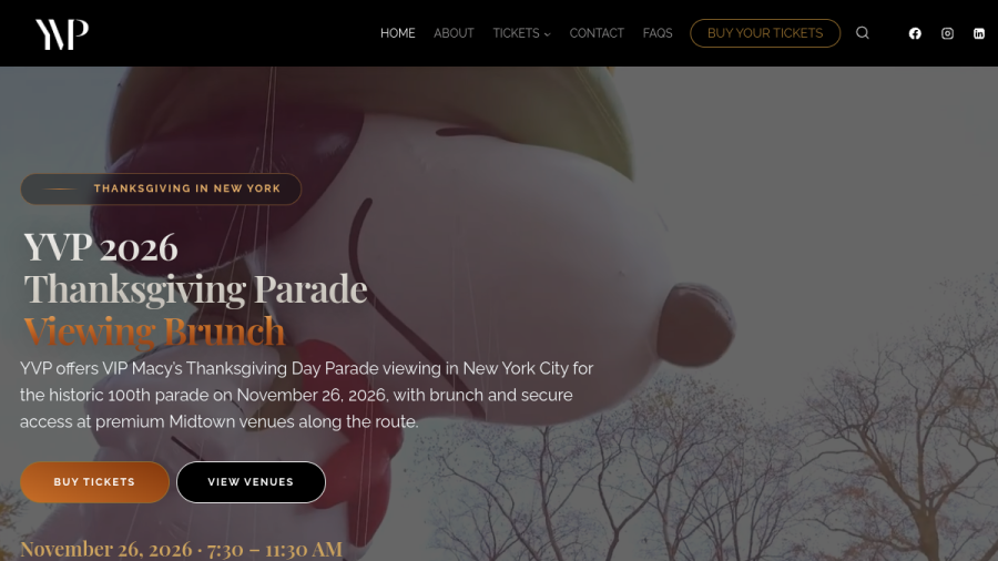 Your VIP Pass 2025 website screenshot