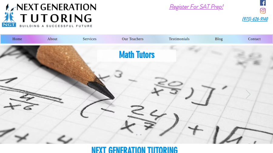Next Generation Tutoring website