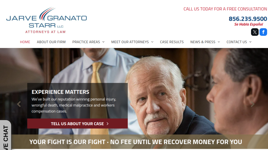 Screenshot of the Jarve Granato Starr LLC website