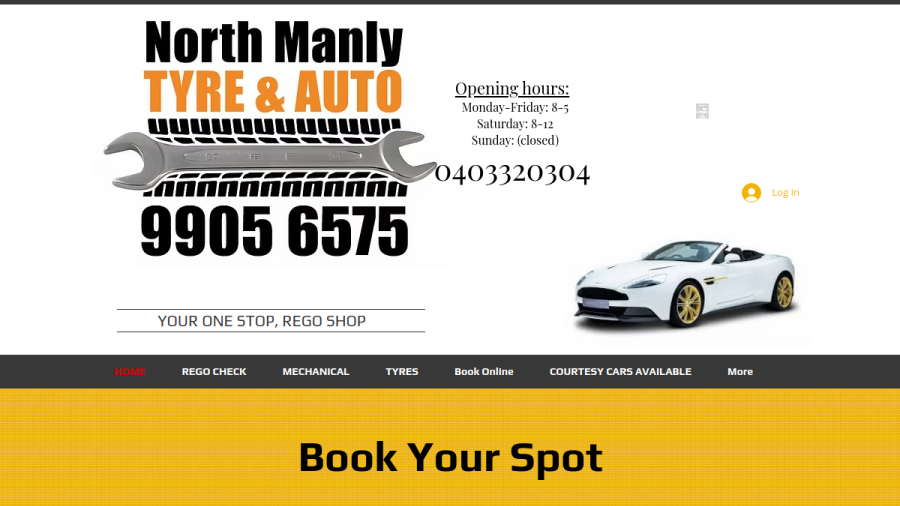 North Manly Tyres & Mechanical Services website