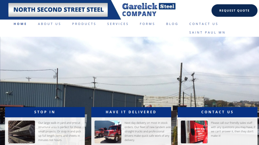 North Second Street Steel website