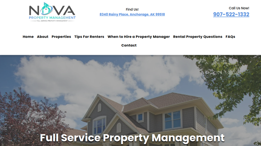 Nova Property Management website