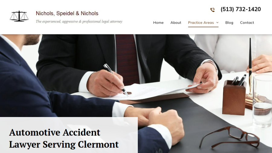 Screenshot of the Nichols Speidel & Nichols website