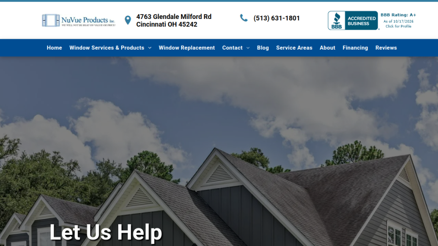 NuVue Products Inc. website screenshot