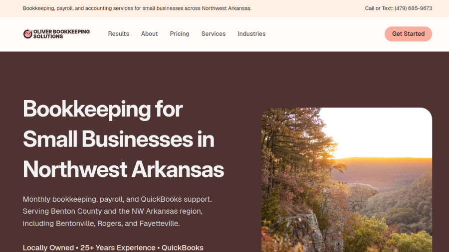 Oliver Bookkeeping Solutions website