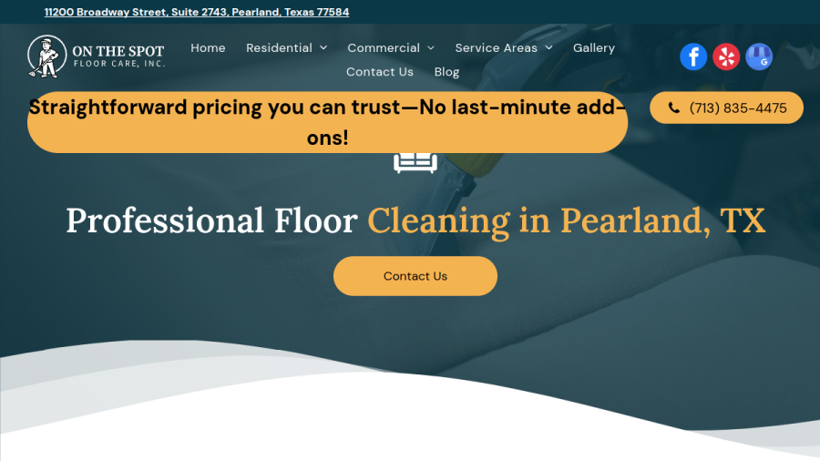On The Spot Floor Care Inc. website