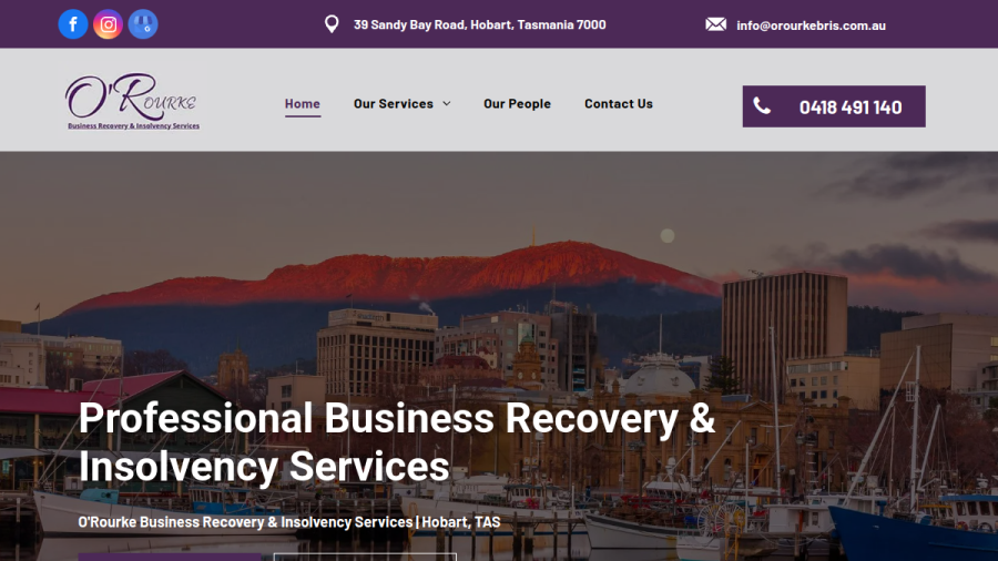 O'Rourke Business Recovery And Insolvency Services website