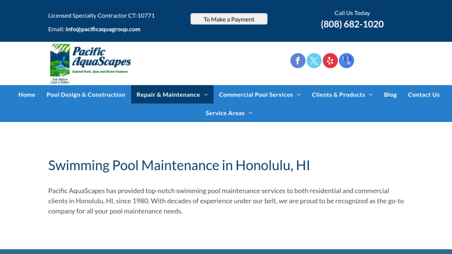 Pacific AquaScapes website