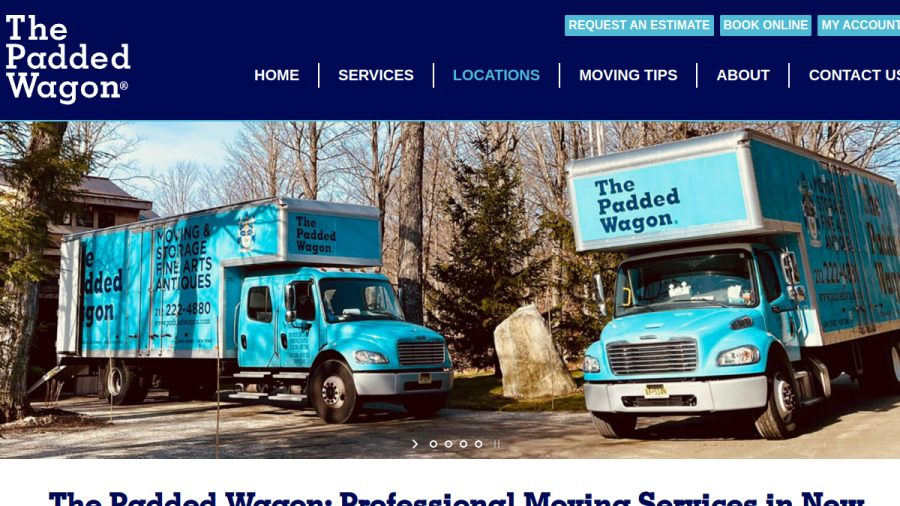 Screenshot of the The Padded Wagon of New Jersey website