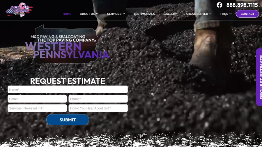 M&D Paving and Sealcoating Inc. website
