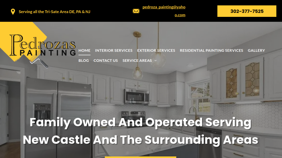 Screenshot of the Pedrozas Painting LLC website