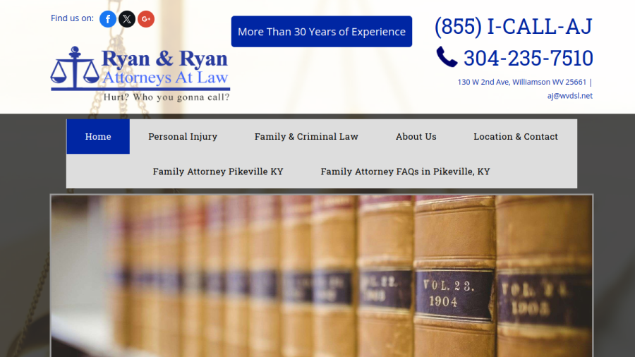 Ryan & Ryan Attorneys At Law website