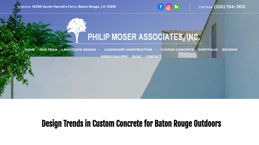Screenshot of the Philip Moser Associates website