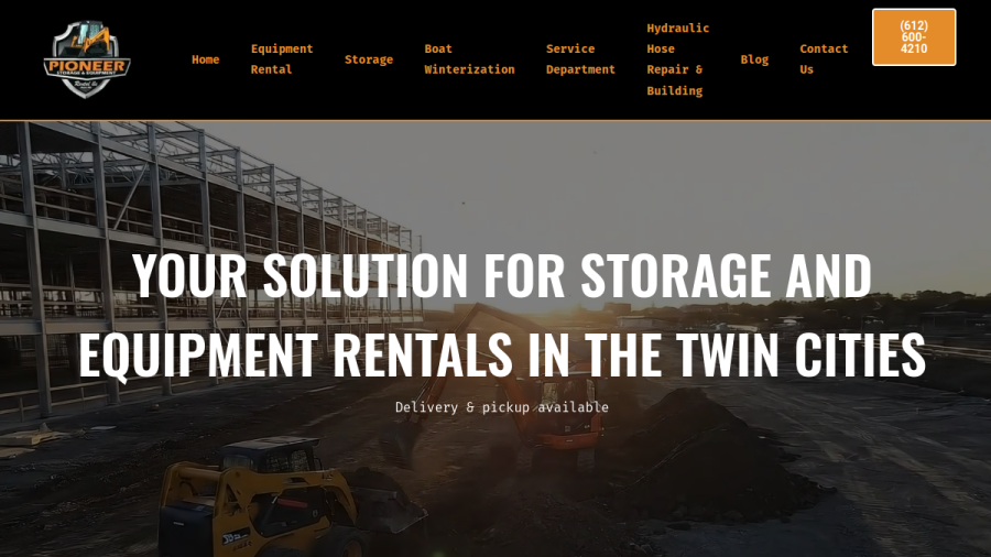 Pioneer Storage & Equipment Rental llc website