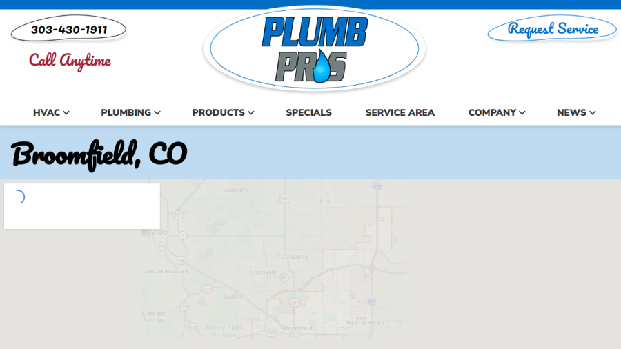Plumb Pros Inc website