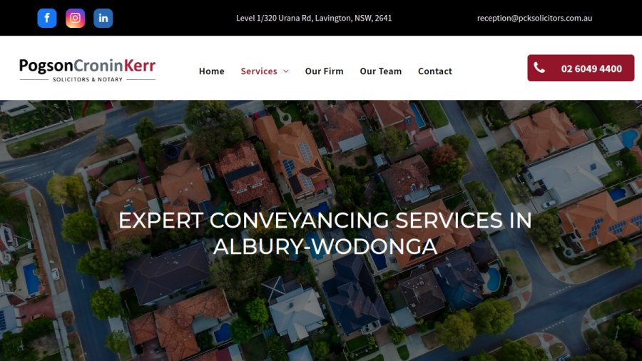 Pogson Cronin Kerr Solicitors & Notary website