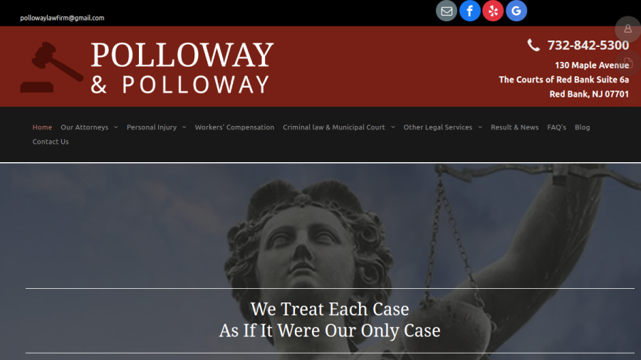 Screenshot of the Polloway & Polloway LLP website