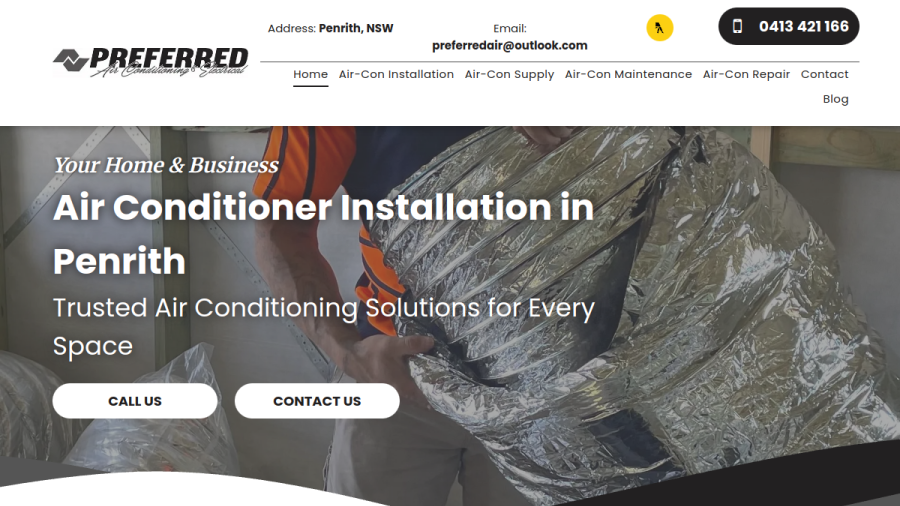 Preferred Air Conditioning website